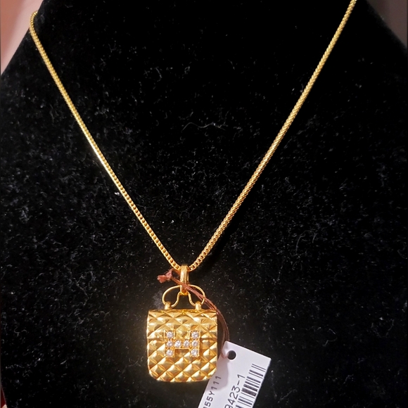 BAG CHARM PENDANT IN SOLID 18K YELLOW GOLD - Picture 3 of 15